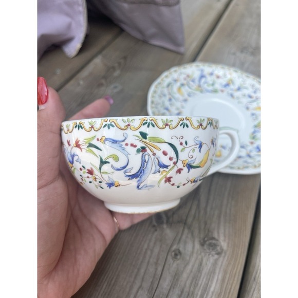 Vintage Gien Tuscany Tea Cup & Saucer  Western France - Picture 12 of 15